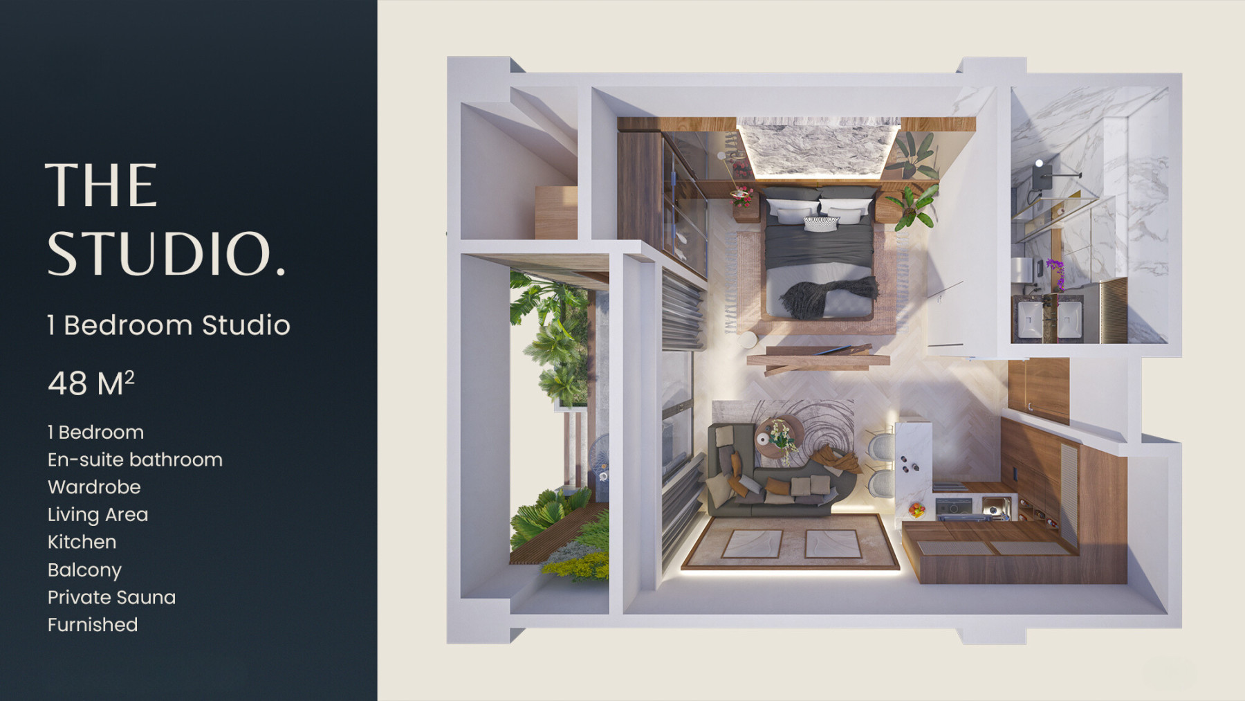 APARTEMENT STUDIO FURNISHED DI PUSAT WISATA CANGGU