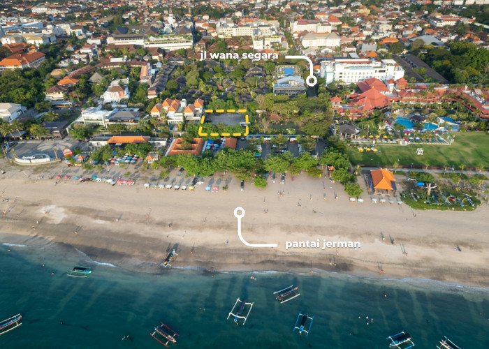 LAHAN PREMIUM DEPAN PANTAI JERMAN DI KUTA BALI